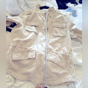 Ann Taylor loft size small petite jacket linen cotton blend cargo brand new tags